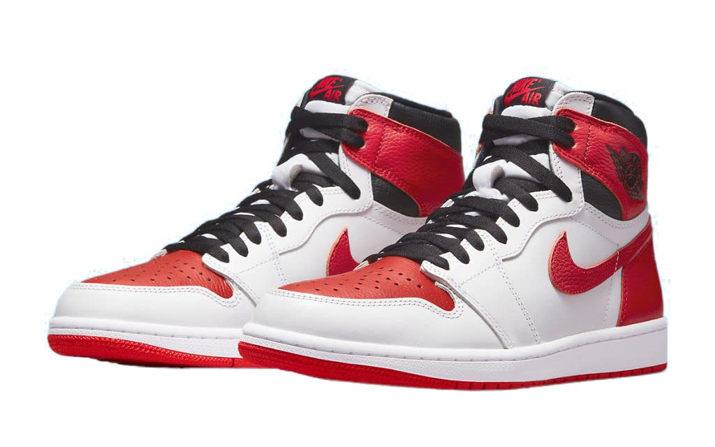 Nike Jordan Mens Air Jordan 1 Retro High OG 555088 161 Heritage, White/University Red-black, Size 11