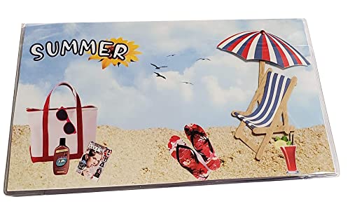 3 Year 2024 2025 2026 Pocket Calendar Planner with Note Pad (Summer Beach)