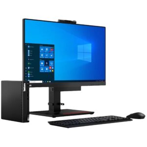 Lenovo ThinkCentre M75q Gen 2 Tiny Desktop Computer, AMD Ryzen 5 PRO 5650GE 3.4GHz, 8GB RAM, 256GB SSD, Windows 11 Pro, Black