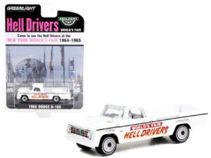 greenlight collectibles 30331 1966 dodge d-100 - world’s fair hell drivers by jk productions (hobby exclusive) 1:64 scale diecast