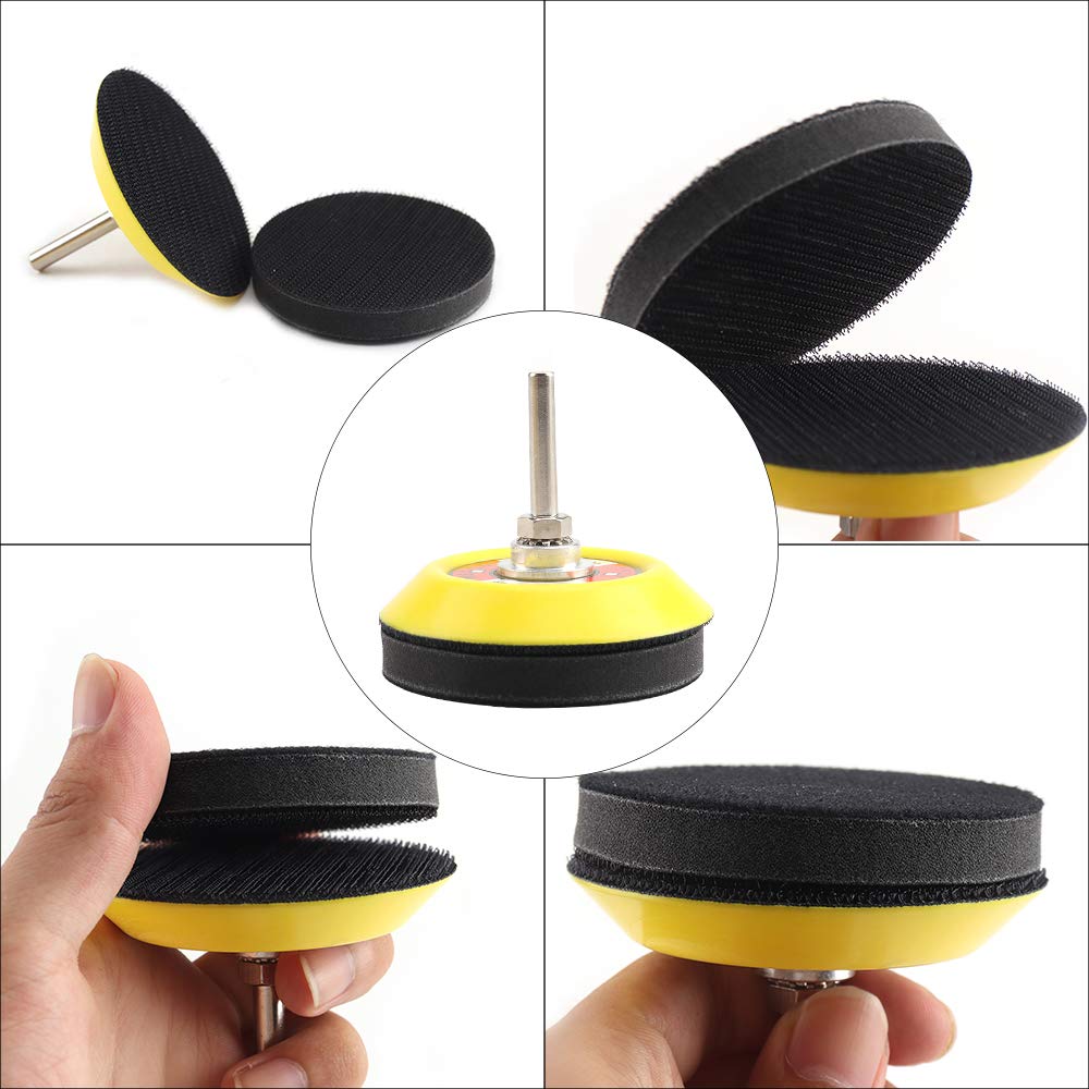 NuoDunco 3 Inch (75mm) Soft Foam Interface Sponge Pad 10 Pack 3" Hook and Loop Replacement Orbital Sander Pad for 3 Inch Random Orbital Sander Car Auto Body Sanding Discs Backing Cushion Pads