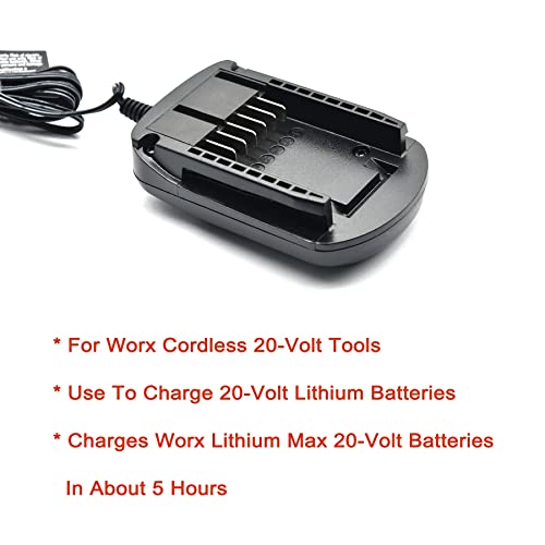 WETOOLPLUS WA3742 Replacement Worx Battery Charger 20v for Lithium Ion Batteries WA3520 WA3525 WA3575 WA3578