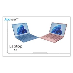 Ruzava/Aocwei 14" Laptop 8GB DDR4 256GB SSD Celeron Intel N5095 (Up to 2.9Ghz) 4-Core Win 11 PC with Cooling Fan 1920 * 1200 2K FHD Screen Dual WiFi Support 1TB SSD Expand for Game Work Study-Pink