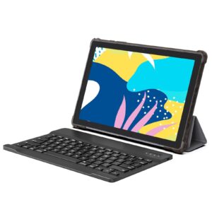 yumkem tablet 10.1 inch, 4gb ram, 64gb rom, android tablet with bluetooth keyboard, android 11 go, quad-core processor, 5000mah battery, 1280 * 800 hd ips display,metal housing,grey