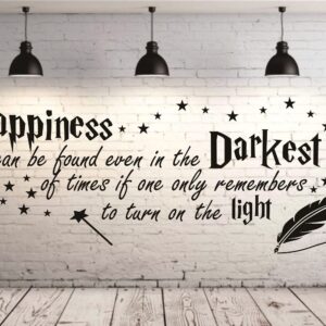 Quote Happiness can be Found Even in The Darkest Wall Sticker Decor Nursery Decal for Kid’s Room