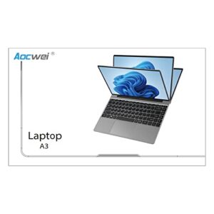 Ruzava/Aocwei 15.6" Laptop 6GB DDR4 128GB SSD Intel J4105 (Up to 2.5Ghz) 4-Core Win 10 PC 1920x1080 FHD Dual WiFi BT 4.2 Support 1TB SSD Expand with Wireless Mouse for Business-Silver