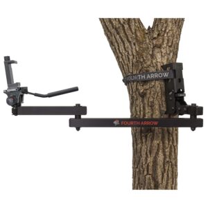 fourth arrow camera mounting arm for filming hunts - fourth arrow baton beginner arm with video head for small cameras & cell phones, lightweight durable & versatile, easy to use, wide range of motion