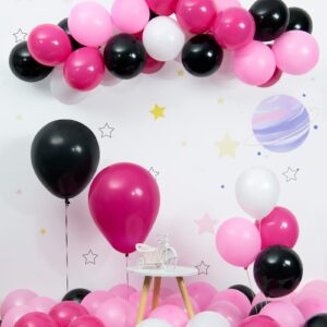 Ponamfo Pink Balloon Arch Kit - 120Pcs 18"+12"+10"+5" Hot Pink Mette Balloons Garland Kit Different Size as Birthday Party Balloons Gender Reveal Balloons Baby Shower Balloons Wedding