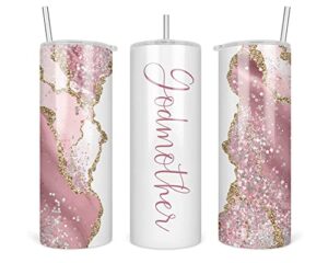 htdesigns godmother gift - godmother tumbler - birthday gift for godmother - godmother announcement - best godmother cup - godmother gift from son - daughter, white