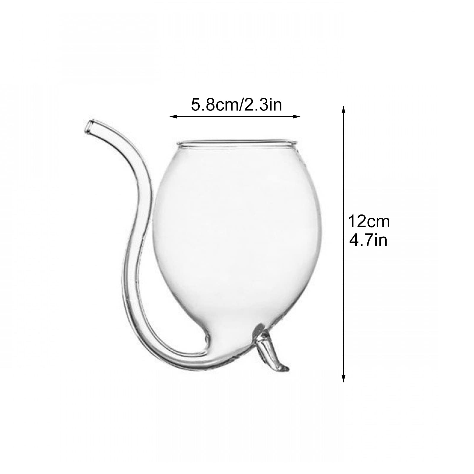 RXMORI 2PCS Creative Vampire wine Glass,Creative Glass Decanter Cups with Drinking Tube Straw,Clear Juice Cup,Transparent Goblet With Drinking Tube Straw