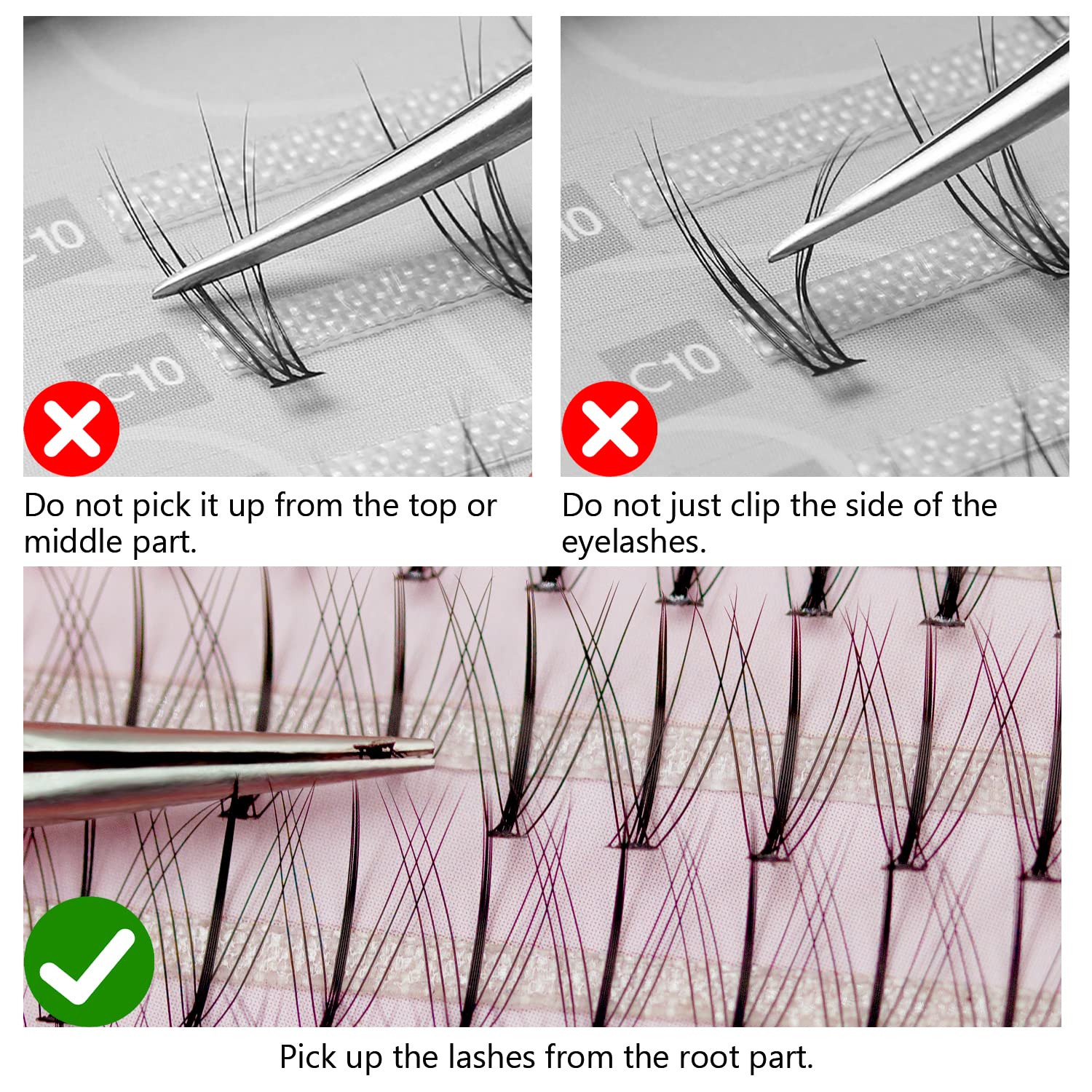 False Eyelashes Individual Lashes 100 Clusters Natural Eyelash Extension Kit DIY 10/11/12mm Mixed Wispy C Curl 0.07mm Thickness Single Cluster Lashes