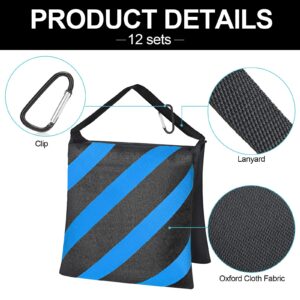 12 Packs Photography Weight Bags Photo Studio Filled Weight Bag Empty Heavy Sandbag Set for Photography Tripod Stand Light Stand Sports Outdoor Photo Video Studio Boom Brackets (Blue, Black)