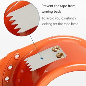 PROSUN 2 Pack Metal Packing Tape Dispenser Gun: 2-inch Wide Tape dispensers/3-Inch Inner Paper Core(2"Orange+2"White)