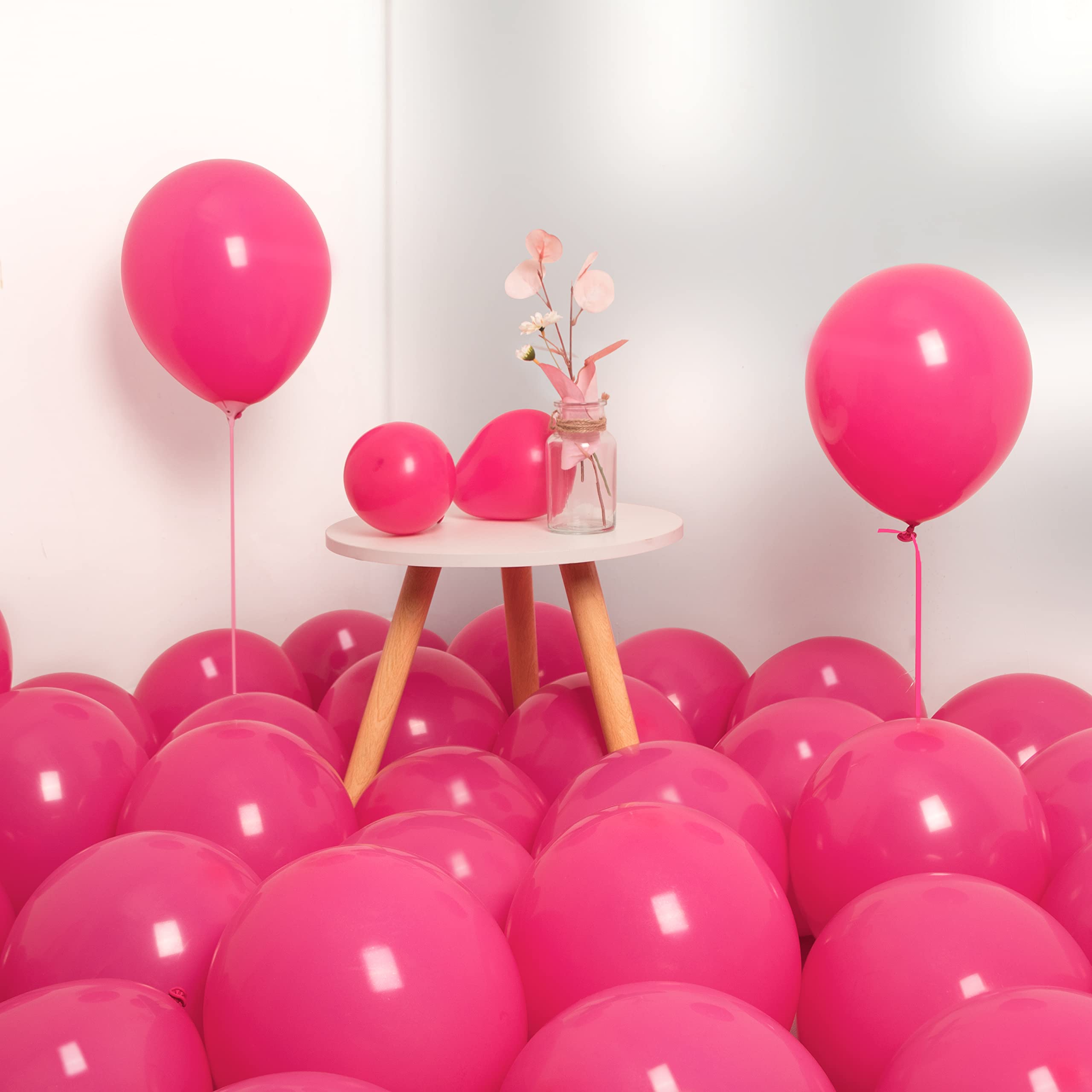 MOMOHOO Hot Pink Balloons Garland - 110Pcs 36/18/12/10/5 Inch Dark Pink Balloons Different Sizes, Big Pink Latex Balloons 36 Inch, Gender Reveal Balloon Hot Pink Balloon Arch Kit Pink Party Decoration