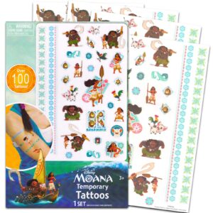 disney moana tattoos bundle ~ 100+ moana tattoos temporary for kids party favors | moana temporary tattoos party supplies
