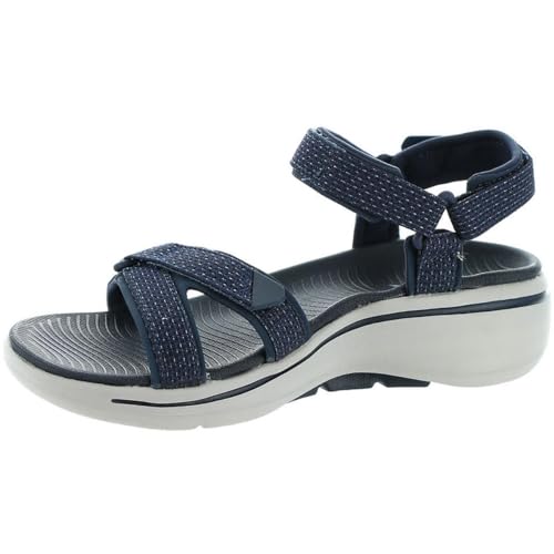 Skechers Performance Go Walk Arch FitCruise Around Womens Sandal 6 CD US Navy