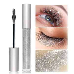 Glitter Mascara Diamond Glitter Mascara 4D Glitter Lash Mascara for Women Waterproof|Long Lasting|Thickening|Lengthening Sparkly Eye Lash Mascara Lash Makeup for Party Wedding