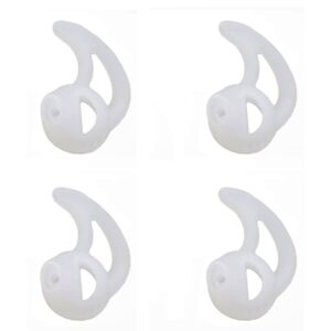 silicone fin ear mold for two way radio earpiece replacement earmold earbud tips for surveillance police earpiece coil tube headset (2 pair fin large right ear)