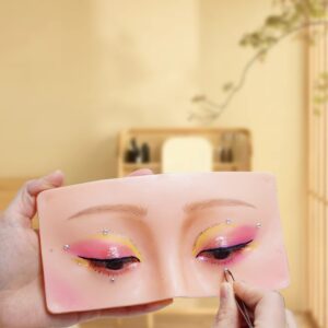 Makeup Practice Face, Bueuo 3 Pcs Makeup Practice Board Makeup Mannequin Face 3D Realistic Pad for Makeup Artist Makeup Beginner Self-taught or Professional Enthusiasts