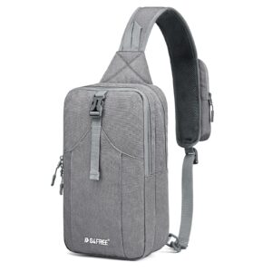g4free sling bag sling backpack crossbody chest bag daypack for hiking traveling (grey)