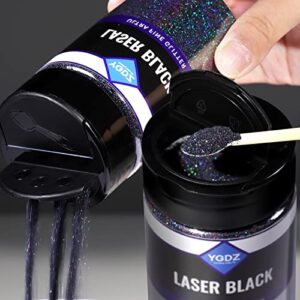 Black Glitter, YGDZ Black Fine Glitter for Crafts, Christmas Glitter 140G /4.93OZ, Festival Glitter, Body Glitter, Nail Glitter, Craft Glitter for Resin Arts Tumbler, Christmas Decor