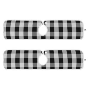white and black buffalo plaid faucet water catcher mat 2 pack classic buffalo check drying mat absorbent bathroom faucet handle drip catcher tray bar rv kitchen sink splash guard 23x5 inches