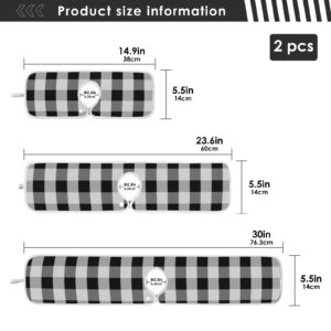 White and Black Buffalo Plaid Faucet Water Catcher Mat 2 Pack Classic Buffalo Check Drying Mat Absorbent Bathroom Faucet Handle Drip Catcher Tray Bar RV Kitchen Sink Splash Guard 23x5 Inches