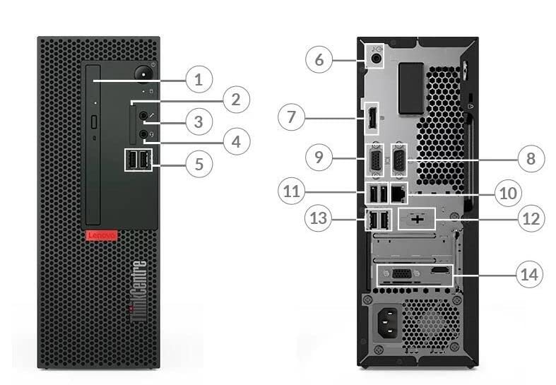 Lenovo Newest ThinkCentre M70c Business Desktop, Intel 8-Core i7-10700F, 32GB RAM 1TB SSD 1TB HDD, AMD Radeon 520 Graphics GDDR5, HDMI, DVD, Serial Port, Windows 10 Pro (11GJS00B00)