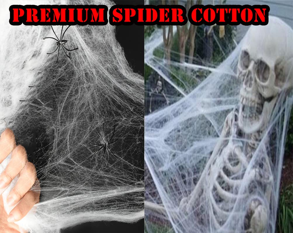 AOGU 200" Halloween Spider Web + 78" Giant Spider Decorations Fake Spider with Triangular Huge Spider Web for Indoor Outdoor Garden Yard Home Party Haunted House Decor