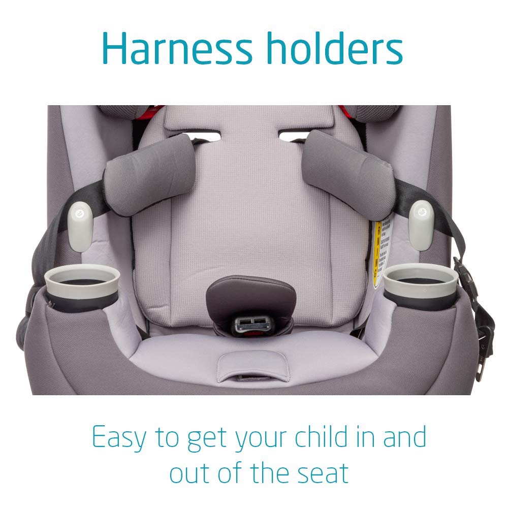 Maxi-Cosi Pria All-in-One Convertible Car Seat, All-in-One Seating System: Rear-Facing, from 4-40 pounds; Forward-Facing to 65 pounds; and up to 100 pounds in Booster Mode, Sonar Grey