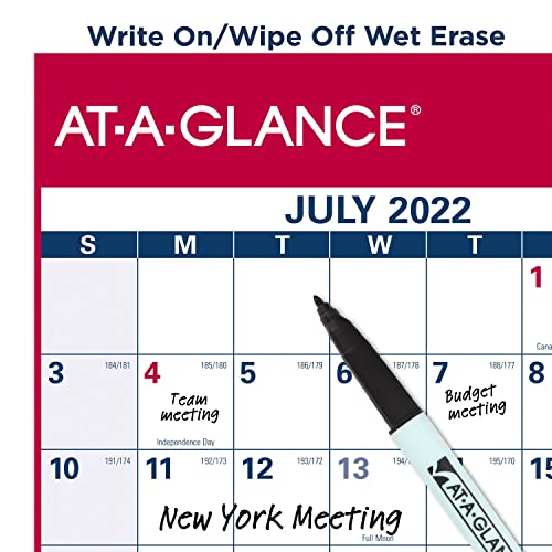 AT-A-GLANCE 2022-2023 Planner, Weekly & Monthly Academic Appointment Book, 8-1/2" x 11" DayMinder (AYC52045) & 2022-2023 Erasable Calendar, 48" x 32", Academic & Regular Year (PM326S28)