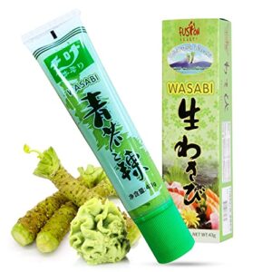 fusion select 1 pack real authentic japanese wasabi paste prepared in tube for sushi, sashimi, poke bowl, japanese food