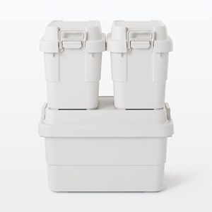 無印良品 MUJI 44620816 Sturdy Polypropylene Storage Box, Mini, 5.8 gal (22 L), Approx. Width 15.6 x Depth 11.6 x Height 14.6 inches (39.5 x 29.5 x 37 cm)