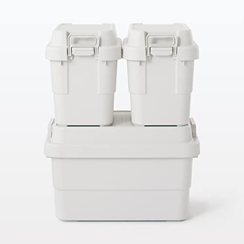 無印良品 MUJI 44620816 Sturdy Polypropylene Storage Box, Mini, 5.8 gal (22 L), Approx. Width 15.6 x Depth 11.6 x Height 14.6 inches (39.5 x 29.5 x 37 cm)