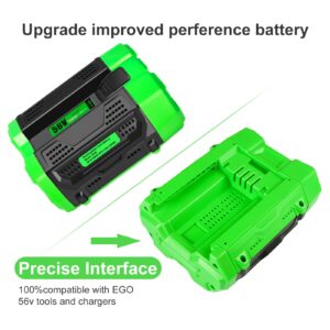 YongerTool 56V 5.0Ah 5000mAh Lithium Ion Battery Replacement for EGO BA2800T BA2242T BA1400T BA4200T with Fuel Gauge