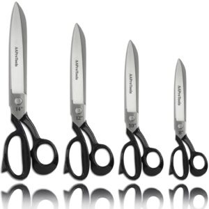 aaprotools 8",10",12", 14" tailor upholstery scissors shears heavy duty - stainless steel black handle