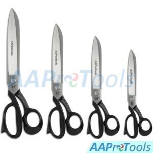 AAProTools 8",10",12", 14" Tailor Upholstery Scissors Shears Heavy Duty - Stainless Steel Black Handle