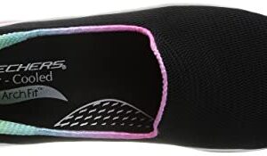 Skechers Woman Go Walk Arch Fit-Wild Energy 124867 Black/Hot Pink US Size 10.