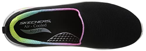 Skechers Woman Go Walk Arch Fit-Wild Energy 124867 Black/Hot Pink US Size 10.