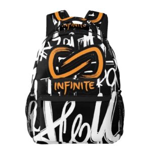 dhcute casual backpack infinite_eyes_lists large capacity schoolbag shoulders bag daypack for adults and children