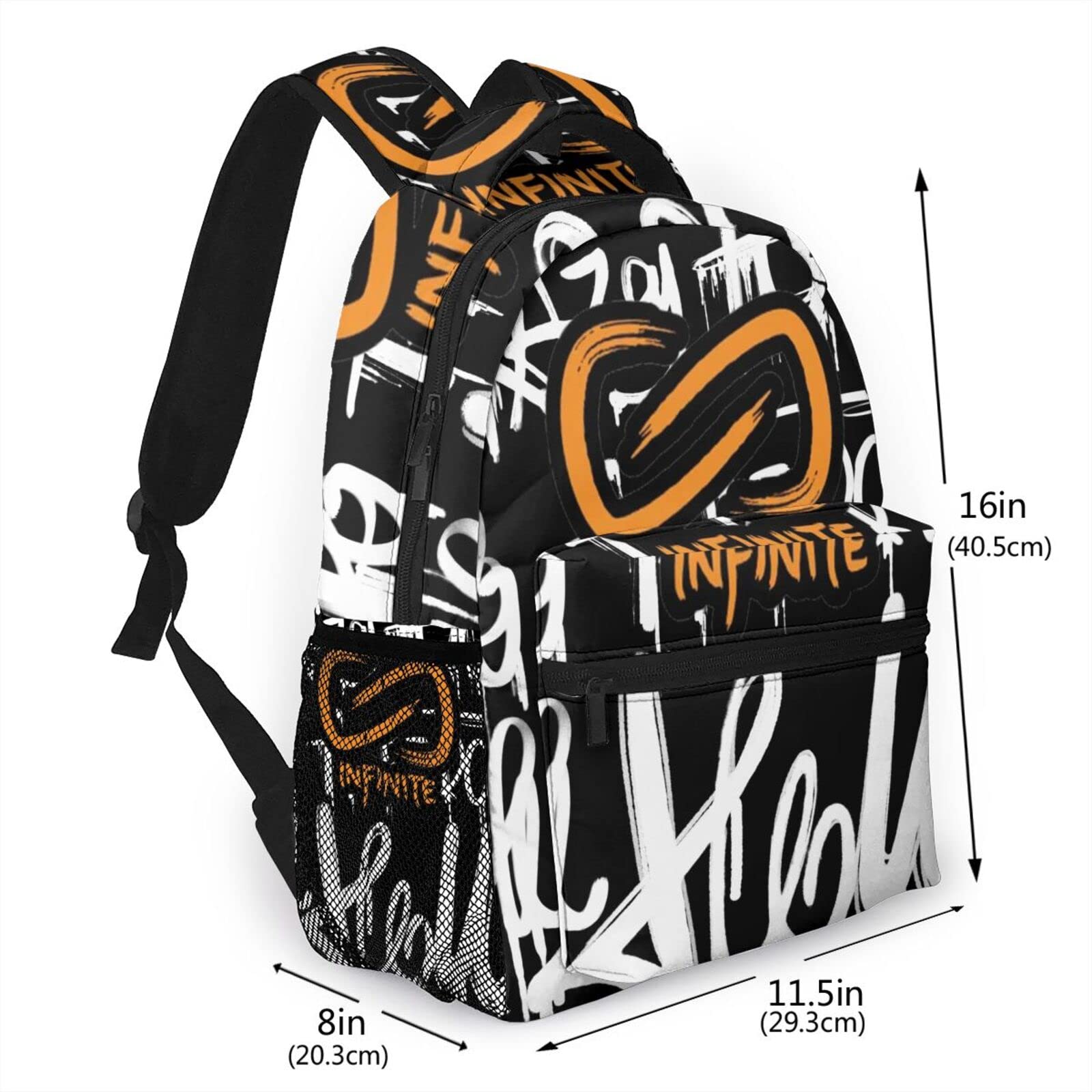 DHCUTE Casual Backpack Infinite_Eyes_Lists Large Capacity Schoolbag Shoulders Bag Daypack For Adults And Children