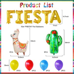 Cinco De Mayo Decorations Mexican Party Birthday Supplies for Boys Girls Adult- Happy Birthday Backdrop Fiesta Balloons for Fiesta Party Decorations