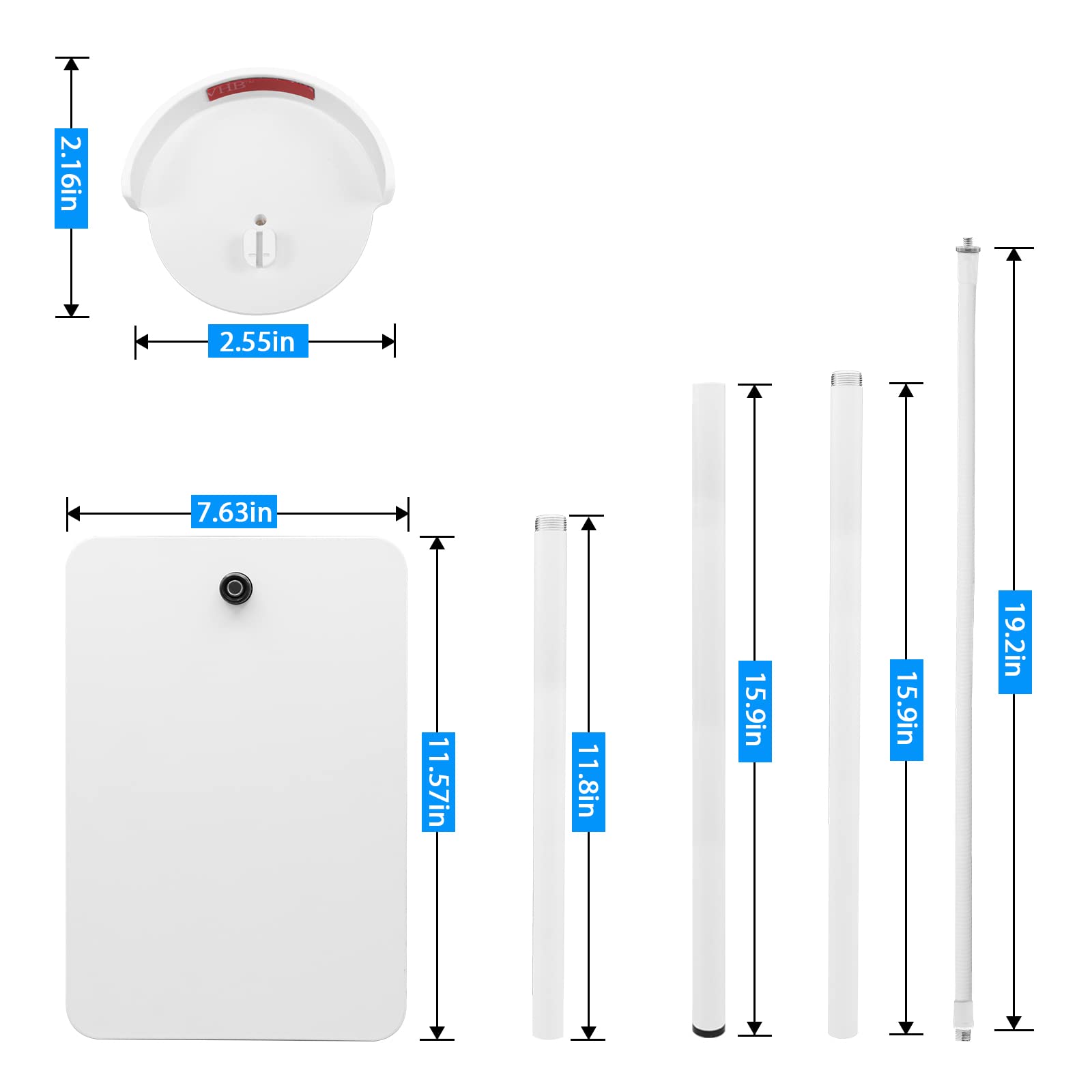 HOLACA 35 inch or 63 inch Floor Stand for Infant Optics DXR-8/DXR-8 Pro,eufy Baby Monitor,Vava/Hipp and Nooie Baby Monitor,Owlet and Motorola Baby Monitor, for Any Other Cameras with 1/4 Screw Mount