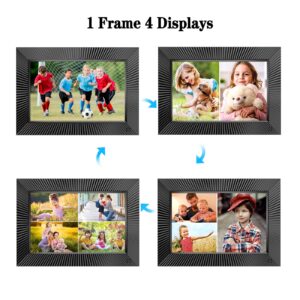 Digital Picture Frame Blviit 10.1 inch HD Touch Screen electronic Digital WiFi Photo Frames 2.4GHz Photos Frame with 16GB Storage to Share Photo via APP TF Card Email Gift Cloud for Friends and Family