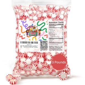 Cheri's Kitchen Corner Starlight Peppermint Mints 3 Pounds of Breath Mints- Bulk Individually Wrapped Peppermint