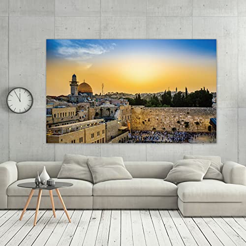 Jerusalem Western Wall Backdrop for Jewish New Year Rosh Hashanah Shana Tova Sukkot Sukkah Yom Kippur Purim Passover Hanukkah Decorations and Supplies