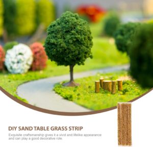 YARNOW 1 Set Static Grass Model Wheat Field Railway Artificial Grass Strip Miniature Grass Tuft Terrain Model for DIY Diorama Scenery