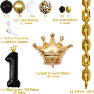 The Notorious One Birthday Decorations Kit The Notorious One Cake Topper Gold Chain Balloon for Hip Hop First Birthday The Big One 1st Birthday Party Decorations