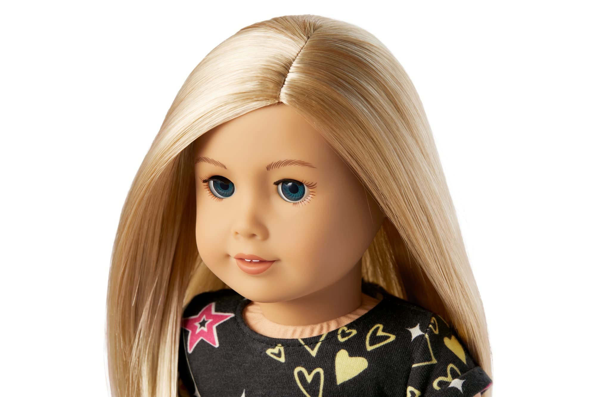 American Girl Truly Me 18-inch Doll #100 with Blue Eyes, Blonde Hair, Lt-to-Med Skin, Printed T-shirt Dress, For Ages 6+