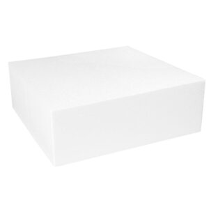 o'creme polystyrene dummy cake decorating display for baked goods bakery supplies square shape (4”h x 9”)